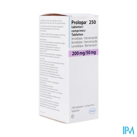 Prolopa 250 Pi Pharma Comp Deelbare 100x250mg Pip