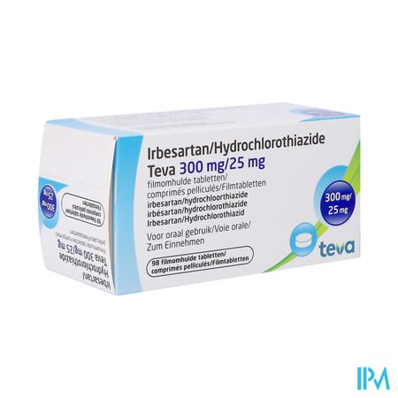 Irbesartan Hct Teva 300mg/25,0mg Filmomh Tabl 98