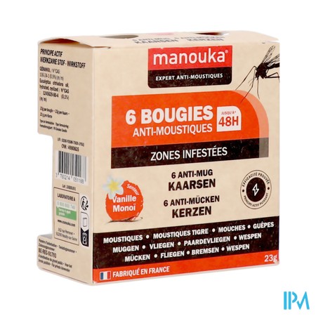 Manouka A/muggen Kaarsen 6