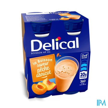 Delical Hphc 360 Perzik-abrikoos 4x200ml
