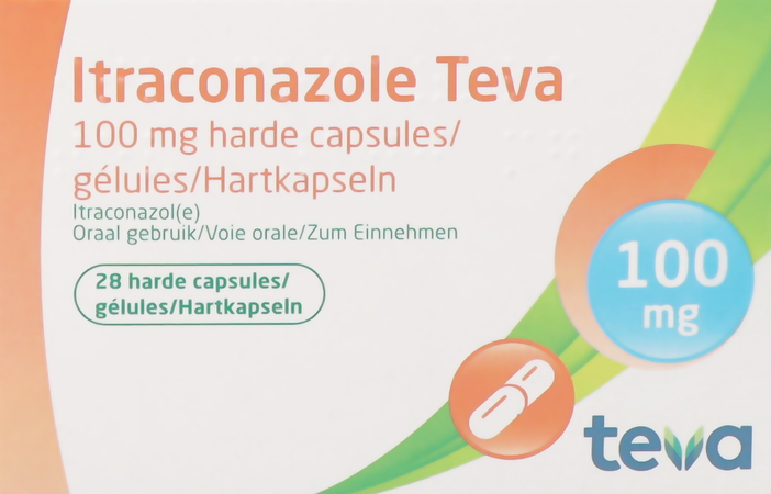 Itraconazole Teva 100mg Caps Harde 28 3