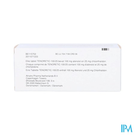 Tenoretic 100mg/25mg Comp Pell 98