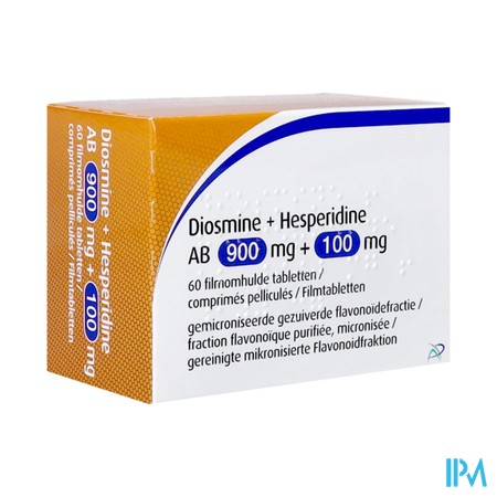 Diosmine+hesperidine Ab 900mg+100mg Comp Pell 60
