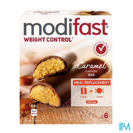 Modifast Intensive Weight Loss Caramel Bars 6x31g