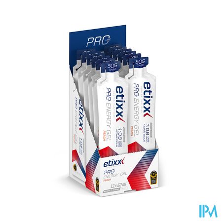 Etixx Double Carb Energy Gel Proline Peach 12x60ml