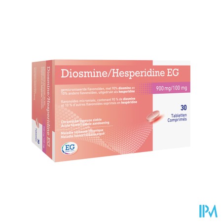 Diosmine+Hesperidine EG 900Mg+100Mg Comp 30