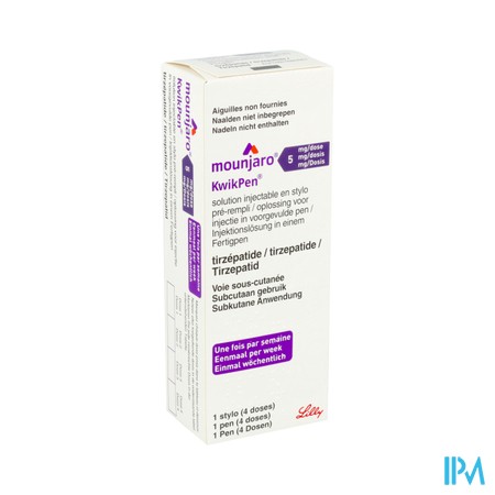 Mounjaro 5,0mg Kwikpen Opl Inj Voorgev.pen 0,6ml