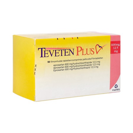 Teveten Plus 600 Comp 98 X 600mg/12,5mg