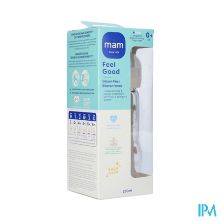 Mam Feel Good Glass Bottle Matt Uni 260ml