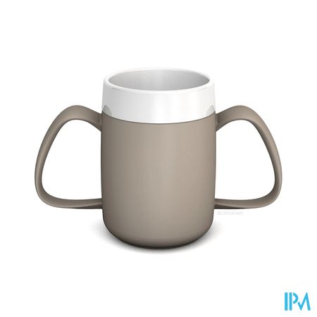 Ornamin Iso Beker Trecht. 2handvat 200ml Lin.grijs