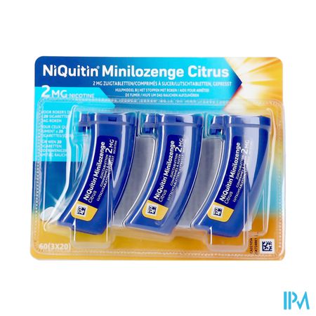 NIQUITIN MINILOZENGE CITRUS 2 MG 60 TABL