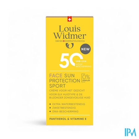 Widmer Face Sun Protection Sport 50 Zonder Parfum* 50ml