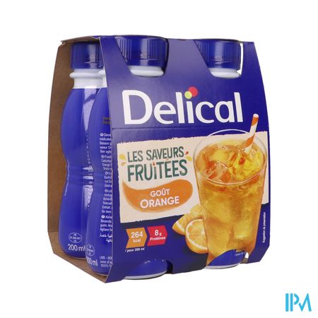 Delical Fruitdrink Sinaasappel 4x200ml