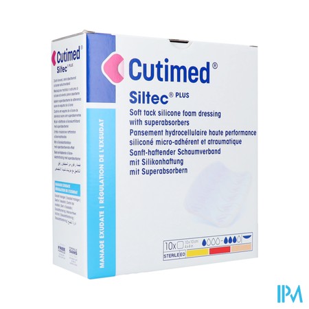 Cutimed Siltec Plus 10x10cm 10 7328801