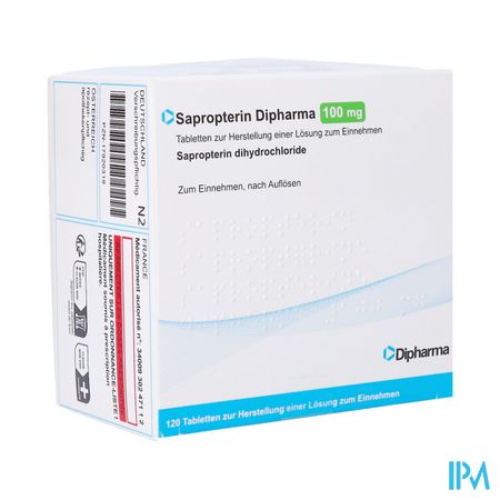 Sapropterin Dipharma 100mg Oplostabl 120