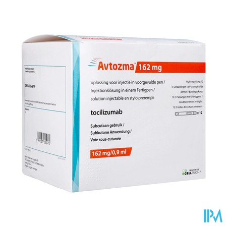 Avtozma 162mg Opl Inj Voorgevulde Pen 12