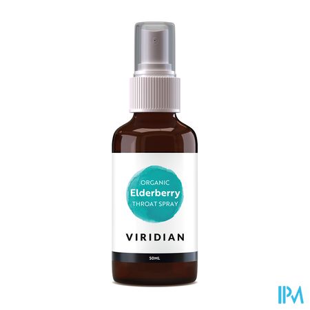 Viridian Organic Elderb.throat Spray Teint.mer50ml