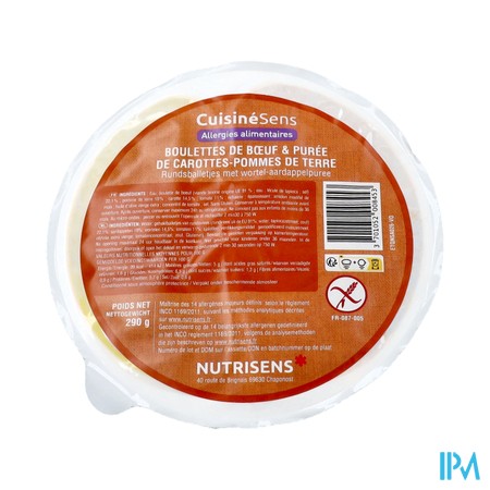 Nutrisens Cuisinesens Rundsball.&wortelp.all 290g