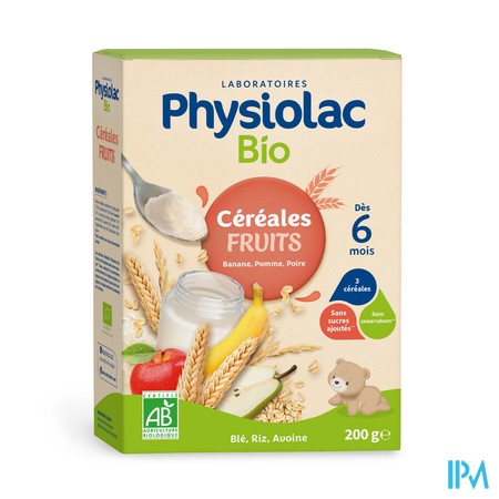 Physiolac Cereales Fruits Bio 200g