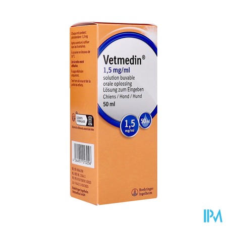 Vetmedin 1,5mg/ml Sol Buvable Chiens 50ml