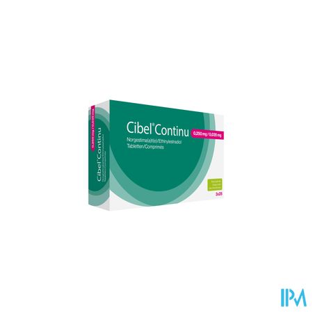 Cibel Continu 0,250mg/0,035mg Tabl 3 X 28