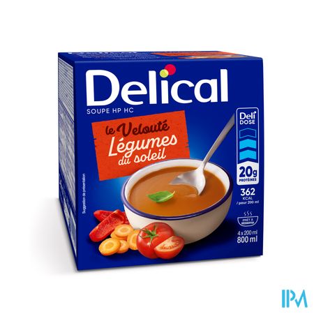 Delical Soupe Veloute Legumes Soleil 4x200ml