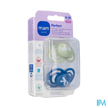 Mam Perfect Sucette Silicone 6-16m Bleu 2