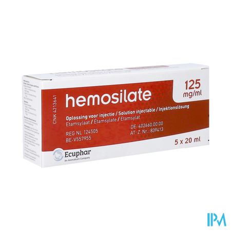 Hemosilate 125mg/ml Sols Inje 5x20ml