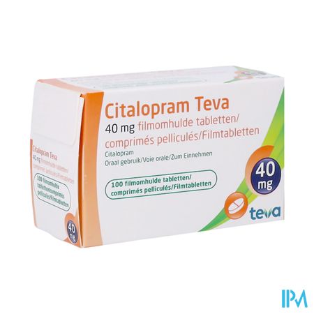 Citalopram Teva 40mg Comp Pell 100 X 40mg