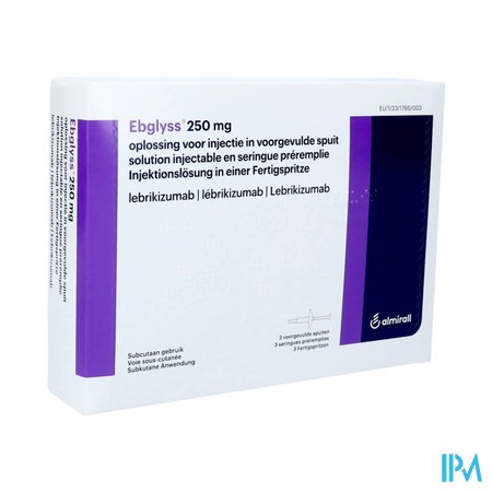 Ebglyss 250mg Opl Inj Voorgevulde Spuit 3x2ml
