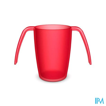 Beker 2 Handvatten Ornamin Ergoplus 250ml Rood