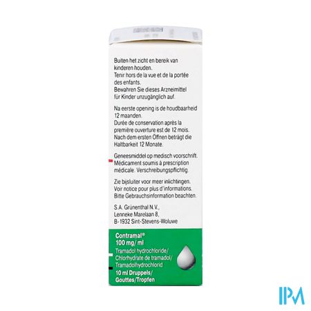 Contramal Gutt 1flx10ml/100mg/ml