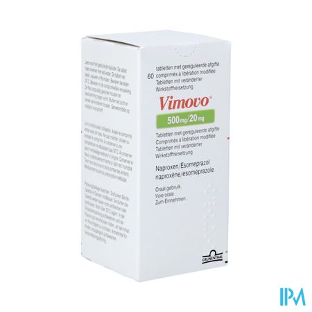 Vimovo 500mg/20mg Tabl Met Gereguleerde Afl 60