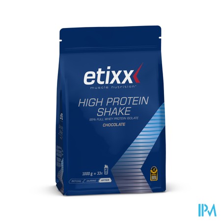 Etixx High Protein Shake Chocolate Pdr 1000g