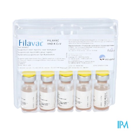Filavac Vhd K C+v Susp Inje Konijn 5x0,5ml