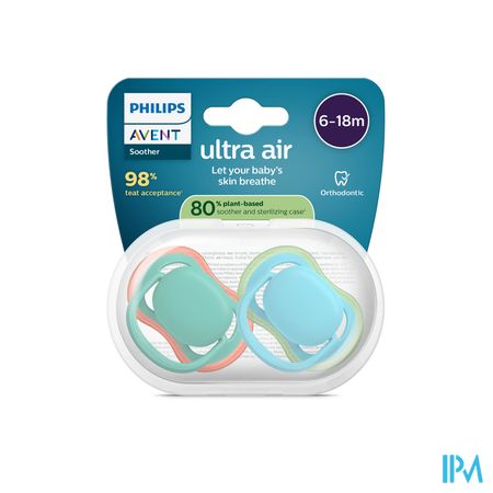 Philips Avent Fopspeen +6m Air Nachtblauw/groen 2