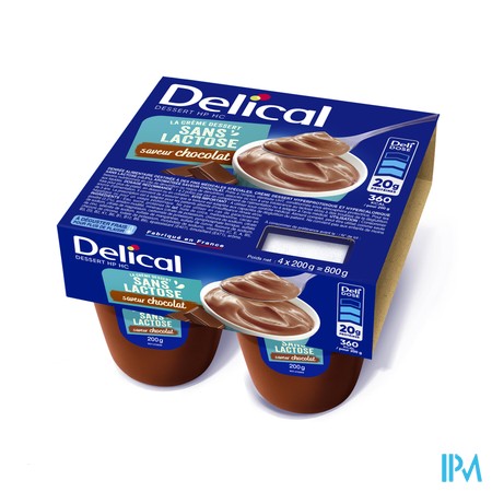 Delical Creme Dessert Hp-hc Z/lact.chocola 4x125g