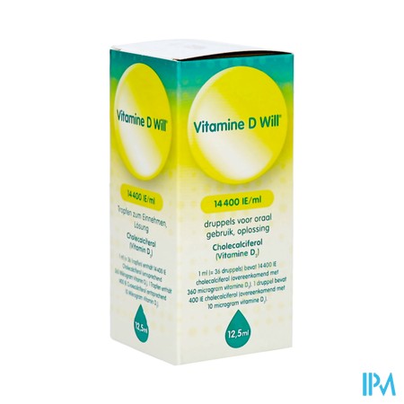 Vitamine D Will 14400ie Druppels Oraal Opl 12,5ml