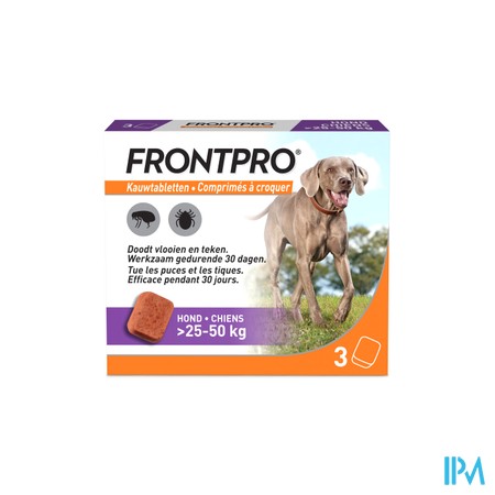 Frontpro 136mg >25-50kg Hond Kauwtabl 3