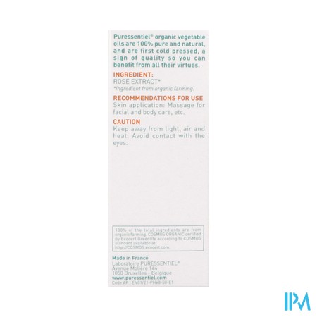 Puressentiel Plantaardige Olie Bio Muskusroos 50ml
