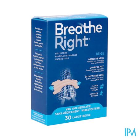 Breathe Right Tan Large 30 Pack