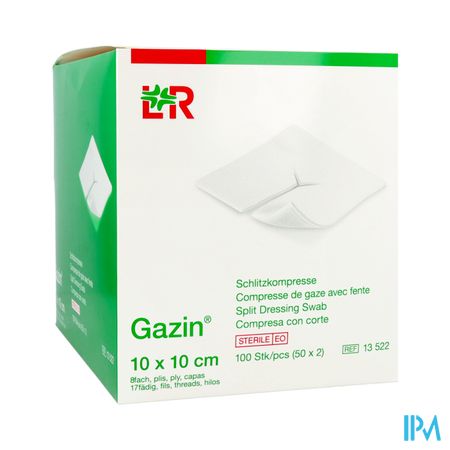 Gazin Cp Fendue Steriel 10x10cm 8p 2x50 13522