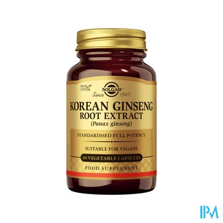 Solgar Ginseng Korean Root Extract V-caps 60