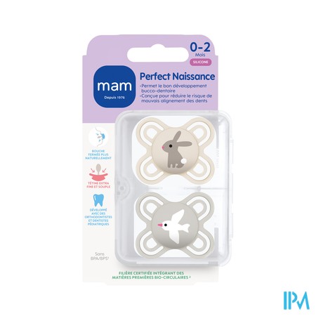 SUCET MAM PERFECT SIL 0-2M X2