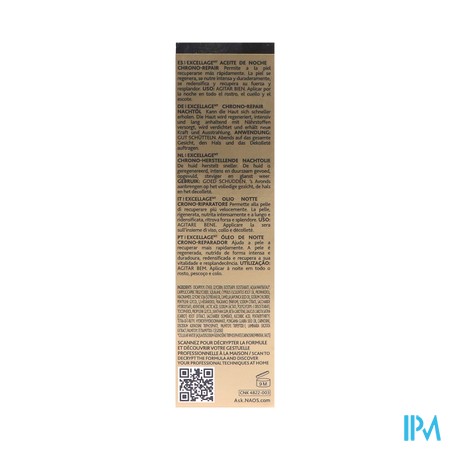 Esthederm Excellagent Huile Nuit Chrono-rep. 30ml