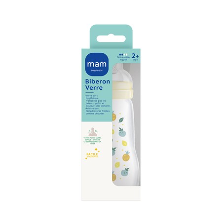 BIB MAM VER 1AGE DEB/2 BLANC 260ML