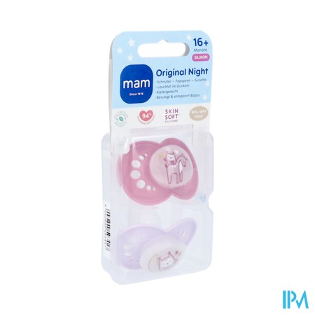 Mam Original Night Fopspeen Silic. 16m+ Pink 2