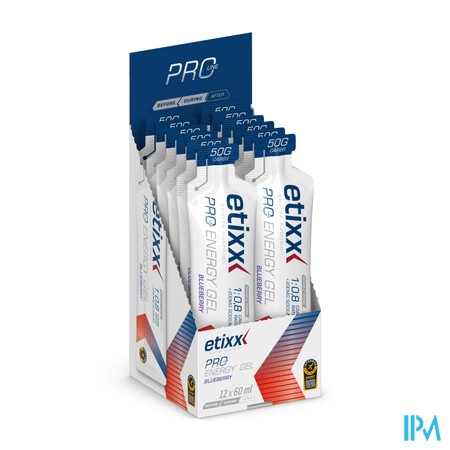 Etixx Double Carb Energy Gel Prol.blueberry12x60ml