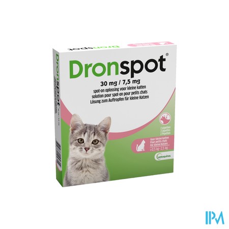 Dronspot 30mg/7,5mg Spot-on Kat Kl.>0,5-2,5kg Pip2