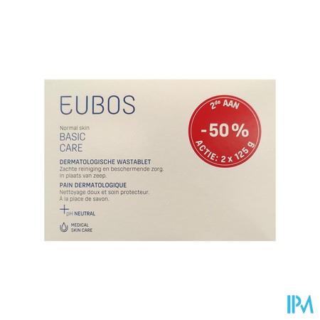 Eubos Compact Zeep Blauw 2x125g Promo